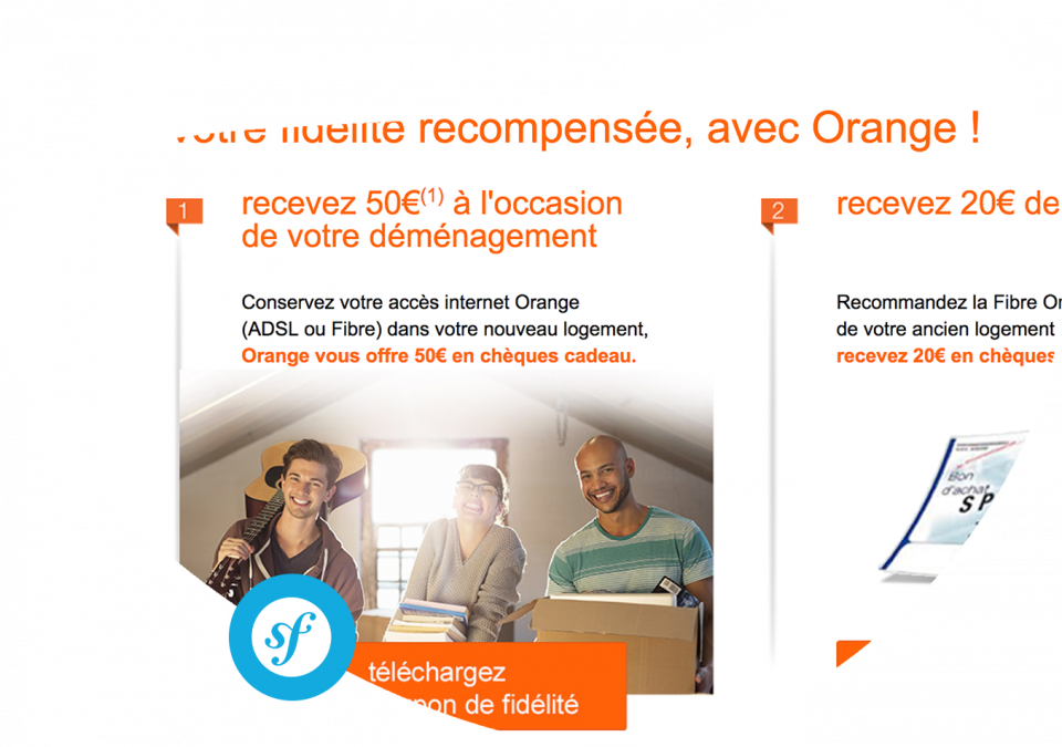 Site internet pour la fibre Orange Conception et réalisation du site internet de campagne fibre Orange