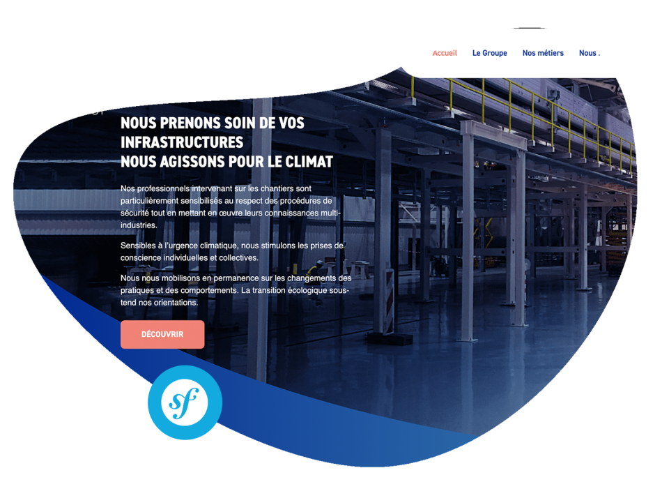 LAT Création d’un site de communication sur-mesure, sous Symfony, design.