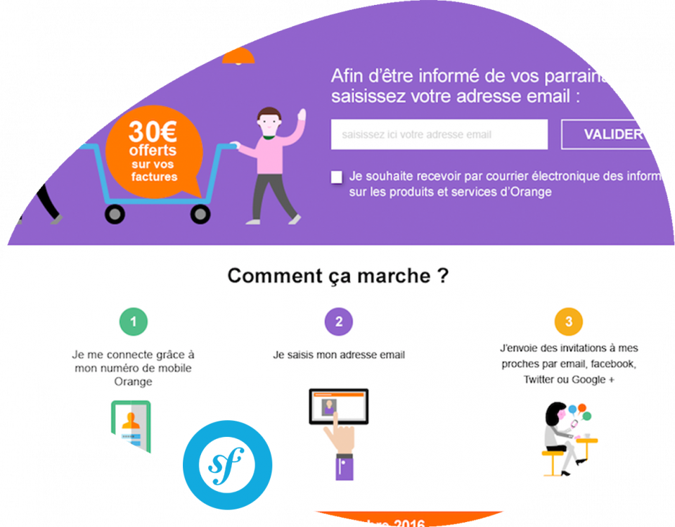 Service de parrainage Orange Conception technique d'un site web de parrainage pour Orange