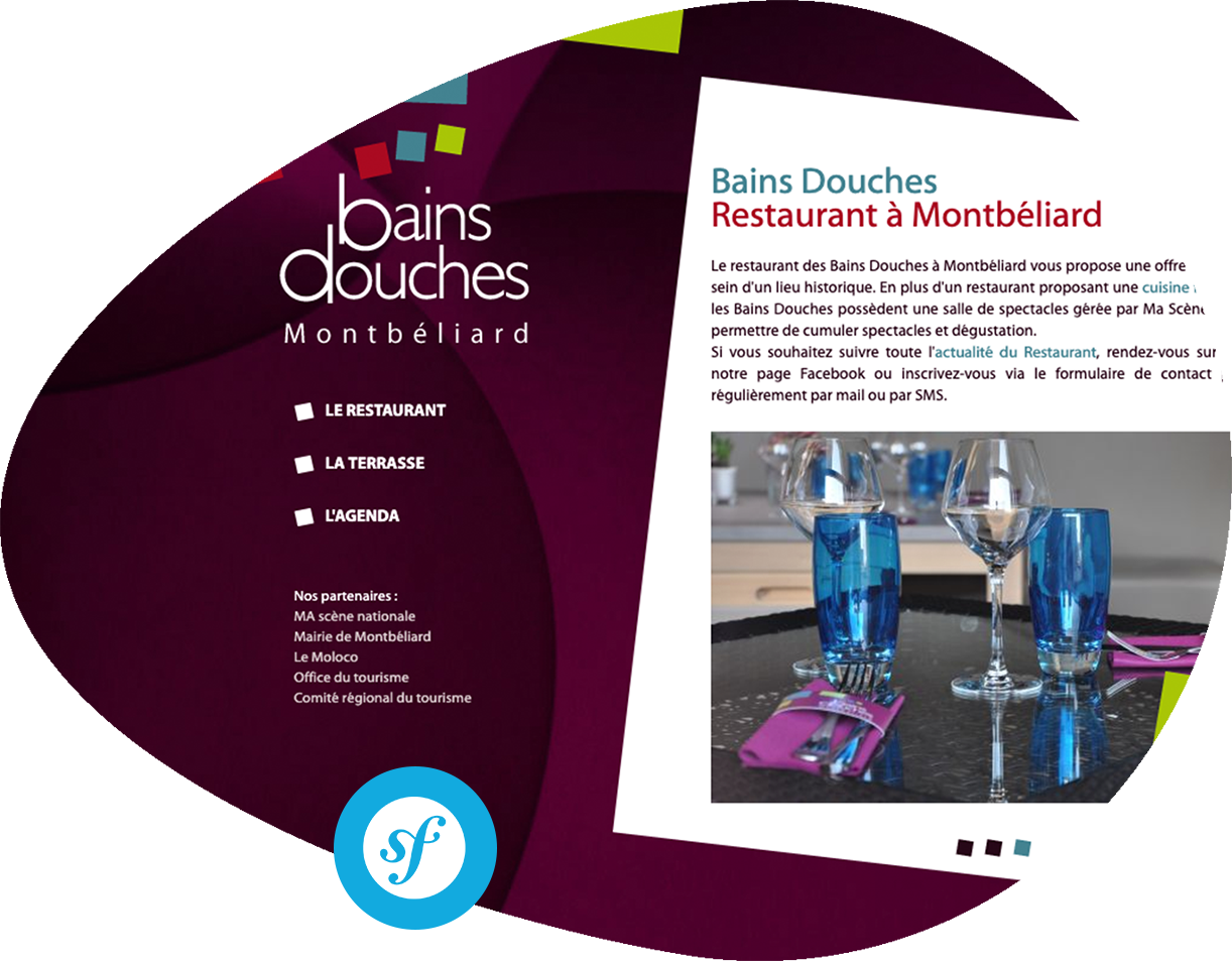 Bains Douches Développement du site de communication du restaurant Les Bains Douches
