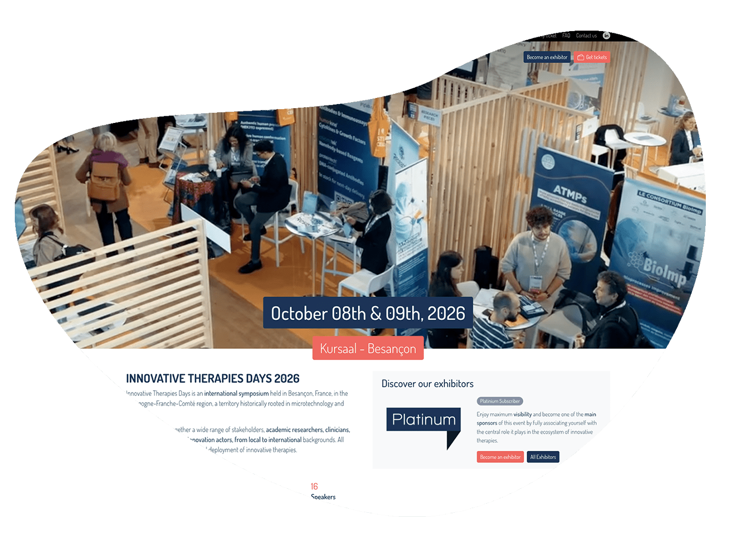 PMT - ITD Structurer et valoriser un événement international dédié aux thérapies innovantes